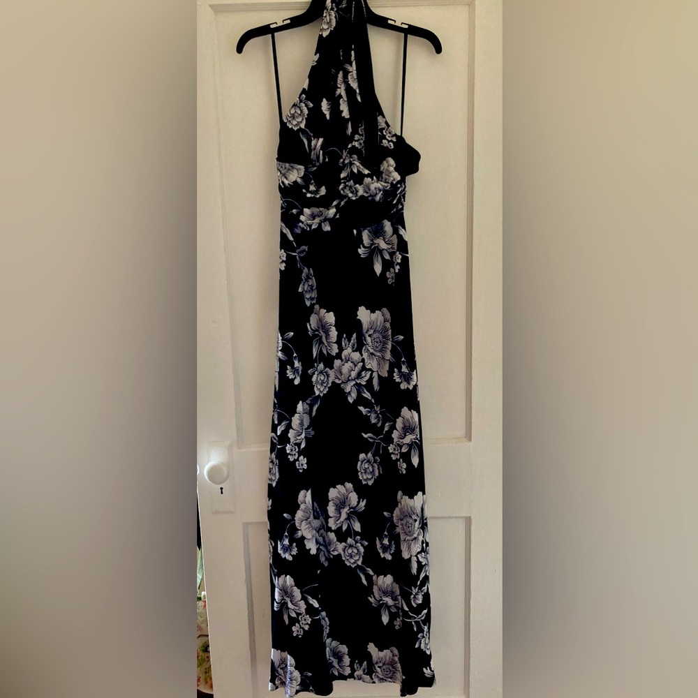 White House Black Market Halter Style Maxi Dress